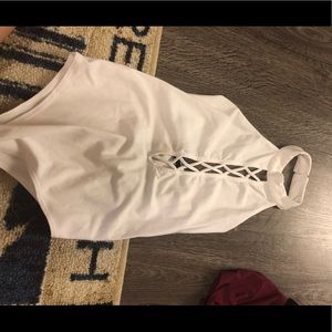 White forever 21 bodysuit